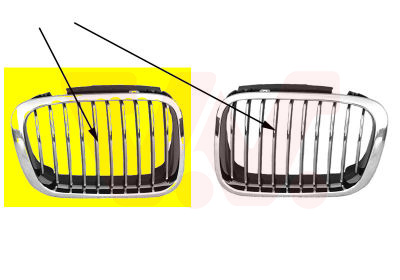 VAN WEZEL 0646516 ** Equipart ** Radiatorgitter