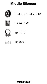 FA1 MD000076 Mittelschalldämpfer