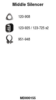 FA1 MD000155 Mittelschalldämpfer