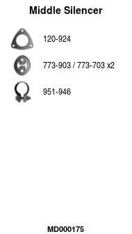 FA1 MD000175 Mittelschalldämpfer