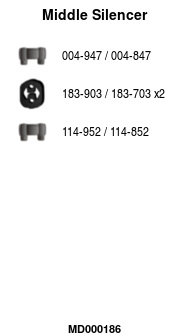 FA1 MD000186 Mittelschalldämpfer