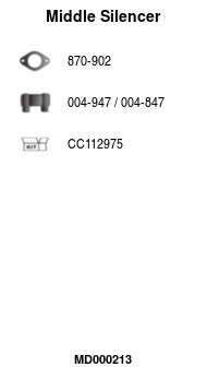 FA1 MD000213 Mittelschalldämpfer