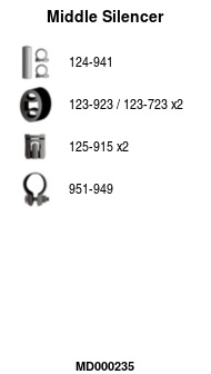 FA1 MD000235 Mittelschalldämpfer