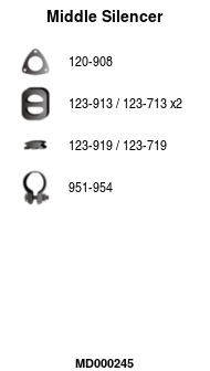 FA1 MD000245 Mittelschalldämpfer