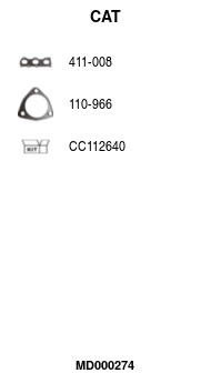 FA1 MD000274 Krümmerkatalysator