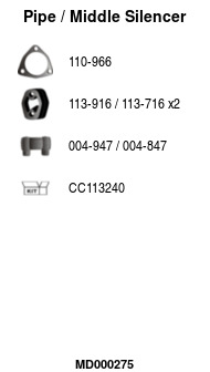 FA1 MD000275 Vorschalldämpfer