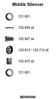 FA1 MD000286 Mittelschalldämpfer