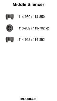 FA1 MD000303 Mittelschalldämpfer