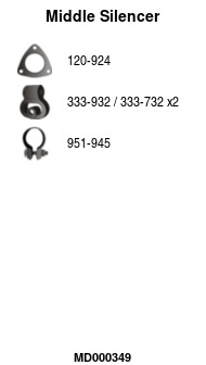 FA1 MD000349 Mittelschalldämpfer