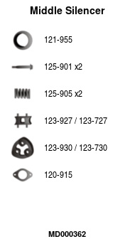 FA1 MD000362 Mittelschalldämpfer