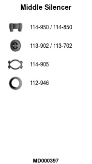 FA1 MD000397 Mittelschalldämpfer