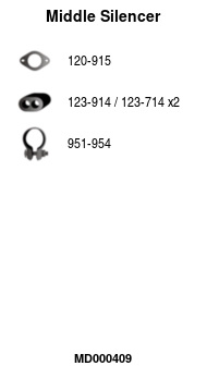 FA1 MD000409 Mittelschalldämpfer