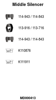 FA1 MD000413 Mittelschalldämpfer