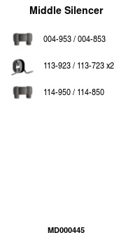 FA1 MD000445 Mittelschalldämpfer