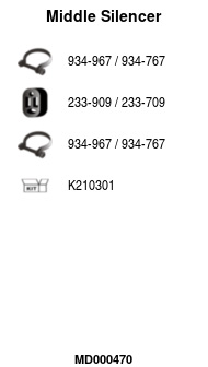 FA1 MD000470 Mittelschalldämpfer