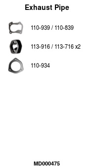 FA1 MD000475 Abgasrohr