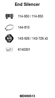 FA1 MD000513 Endschalldämpfer