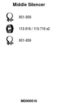 FA1 MD000516 Mittelschalldämpfer