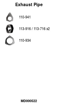 FA1 MD000522 Abgasrohr