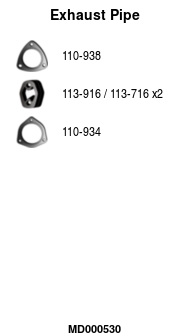 FA1 MD000530 Abgasrohr