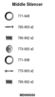 FA1 MD000556 Mittelschalldämpfer
