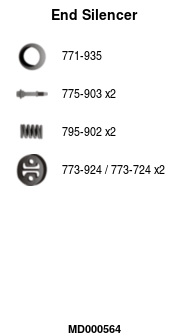 FA1 MD000564 Endschalldämpfer