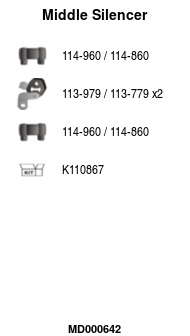 FA1 MD000642 Mittelschalldämpfer