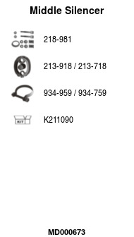 FA1 MD000673 Mittelschalldämpfer