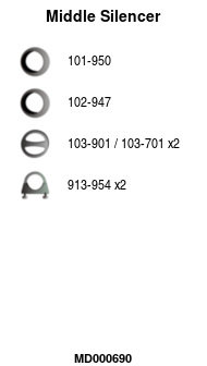 FA1 MD000690 Mittelschalldämpfer
