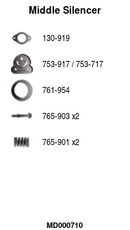FA1 MD000710 Mittelschalldämpfer