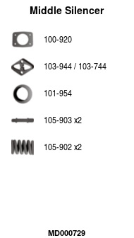 FA1 MD000729 Mittelschalldämpfer