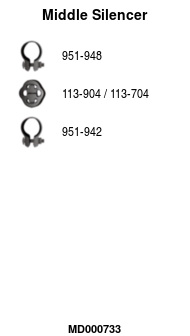 FA1 MD000733 Mittelschalldämpfer