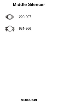 FA1 MD000749 Mittelschalldämpfer