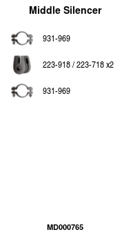 FA1 MD000765 Mittelschalldämpfer