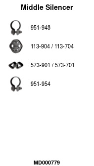 FA1 MD000779 Mittelschalldämpfer