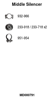 FA1 MD000791 Mittelschalldämpfer