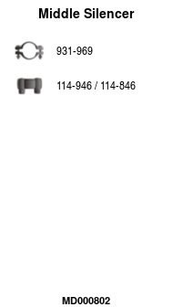 FA1 MD000802 Mittelschalldämpfer