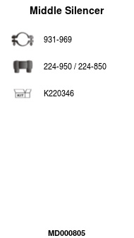 FA1 MD000805 Mittelschalldämpfer