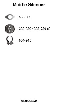 FA1 MD000852 Mittelschalldämpfer