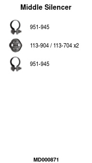 FA1 MD000871 Mittelschalldämpfer