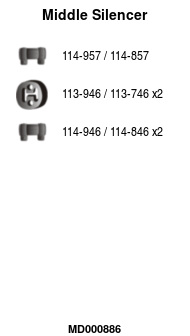 FA1 MD000886 Mittelschalldämpfer