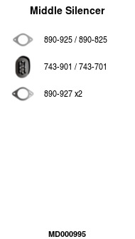 FA1 MD000995 Mittelschalldämpfer