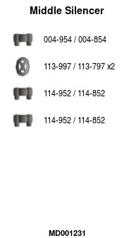 FA1 MD001231 Mittelschalldämpfer