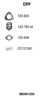 FA1 MD001256 Ruß-/Partikelfilter, Abgasanlage