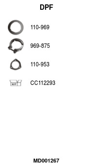 FA1 MD001267 Ruß-/Partikelfilter, Abgasanlage