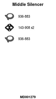 FA1 MD001279 Mittelschalldämpfer