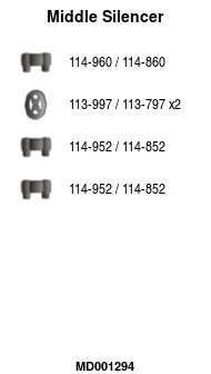 FA1 MD001294 Mittelschalldämpfer