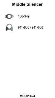 FA1 MD001424 Mittelschalldämpfer