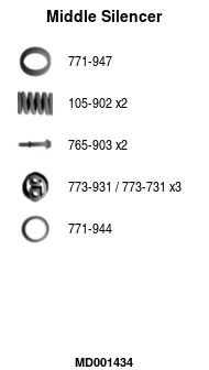 FA1 MD001434 Mittelschalldämpfer