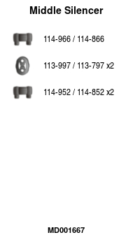 FA1 MD001667 Mittelschalldämpfer